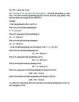 Một hình lập phương có cạnh 5cm. Nếu cạnh của hình lập phương gấp lên 4 lần