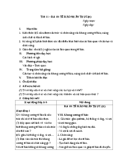 Giáo án Sinh học 10 Bài 10: Tế bào nhân thực mới nhất – CV5512