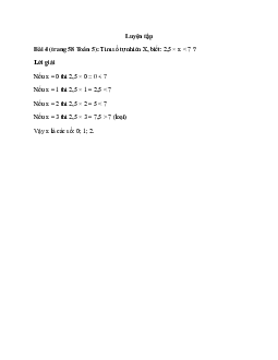 Tìm số tự nhiên X, biết: 2,5 × x < 7