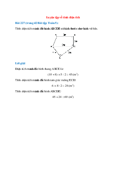 Tính diện tích mảnh đất hình ABCDE