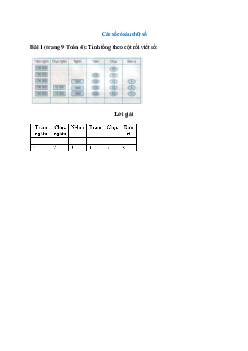 Tính tổng theo cột rồi viết số Bài 1 trang 9 Toán 4