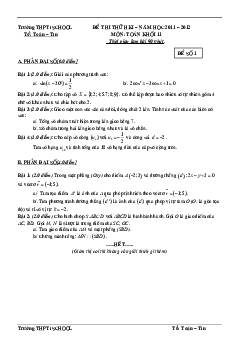 Bộ 7 đề thi Cuối học kì 1 Toán lớp 11 cực hay