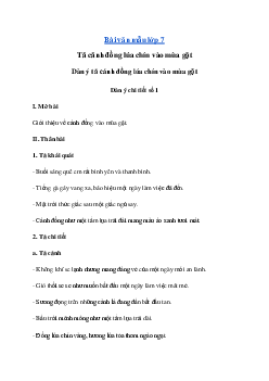 Bài văn mẫu Tả cánh đồng lúa chín vào mùa gặt môn Văn lớp 7 (8 mẫu )