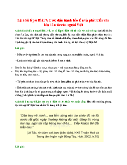 Giải SGK Lịch Sử lớp 6 Bài 17 (Kết nối tri thức): Cuộc đấu tranh bảo tồn và phát triển văn hóa dân tộc của người Việt