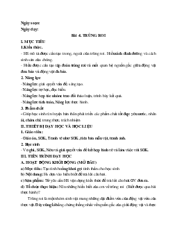 Giáo án Sinh học 7 Bài 4: Trùng roi mới nhất