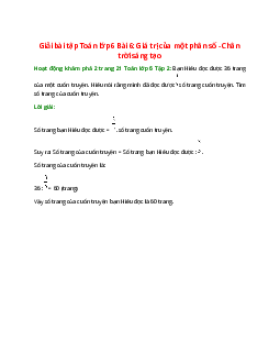 Hoạt động khám phá 2 trang 21 Toán 6 Tập 2 | Chân trời sáng tạo Giải toán lớp 6