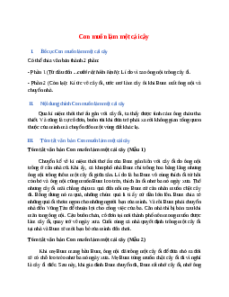 Bố cục bài Con muốn làm một cái cây chuẩn nhất