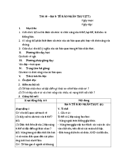 Giáo án Sinh học 10 Bài 9: Tế bào nhân thực mới nhất – CV5512