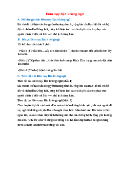 Nội dung chính bài Đêm nay Bác không ngủ hay, chính xác nhất