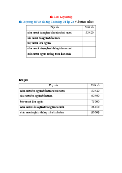 Viết theo mẫu bài 2 trang 55 Vở bài tập Toán lớp 3 Tập 2