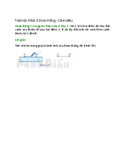 Hoạt động 1 trang 84 Toán 6 Tập 2 | Cánh diều Giải toán lớp 6