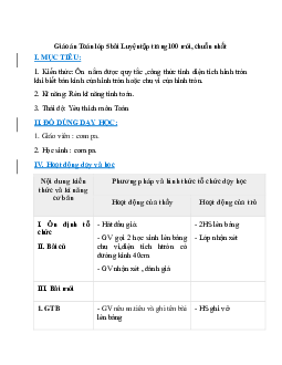 Giáo án Luyện tập trang 100 (2024) mới nhất - Toán lớp 5