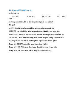 Đọc các số:  975 368;  6 020 975