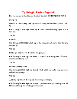 Soạn bài Em bé thông minh – ngắn nhất Cánh diều