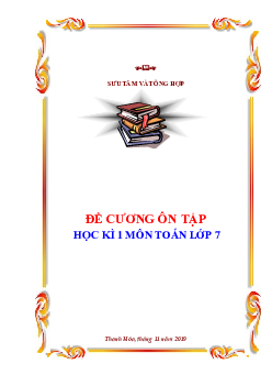 Đề cương ôn tập học kì 1 môn Toán lớp 7 tập 1