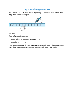 Vẽ đoạn thẳng AB có độ dài 8 cm rồi xác định trung điểm của đoạn thẳng đó