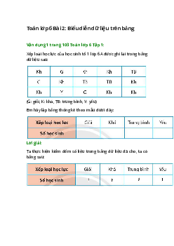 Vận dụng 1 trang 103 Toán 6 Tập 1 | Chân trời sáng tạo Giải toán lớp 6