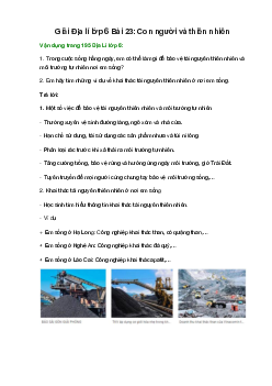 Trong cuộc sống hằng ngày em có thể làm gì để bảo vệ tài nguyên thiên nhiên