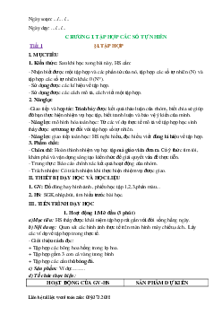 Giáo án môn Toán lớp 6