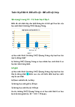 Vận dụng 1 trang 111 - 112 Toán 6 Tập 1 | Chân trời sáng tạo Giải toán lớp 6