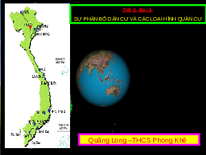 Giáo án Địa lí 9 Bài 3: Sự phân bố dân cư và các loại hình quần cư