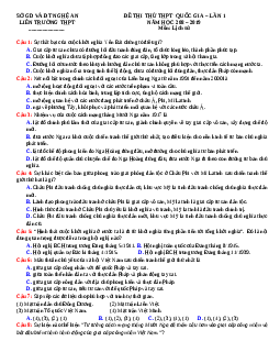 5 đề thi thử tốt nghiệp THPT môn Lịch Sử