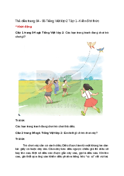 Thả diều trang 94, 95 Tiếng Việt lớp 2 Tập 1 – Kết nối tri thức