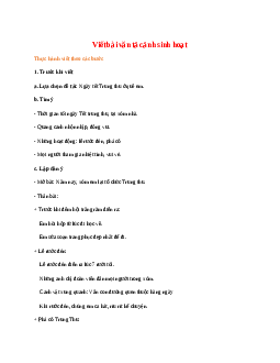 Soạn bài Viết bài văn tả cảnh sinh hoạt – ngắn nhất Kết nối tri thức