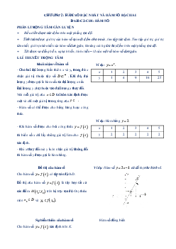Chuyên đề hàm số bậc nhất và hàm số bậc 2 - Đại số 10