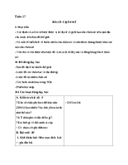 Giáo án địa lý 5 bài 25: châu Mĩ mới nhất