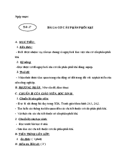 Giáo án công nghệ 11 bài 24: Cơ cấu phân phối khí mới nhất