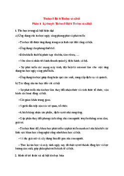 Lý thuyết Tin học 9 Bài 6 (mới 2023 + 10 câu trắc nghiệm): Tin học và xã hội