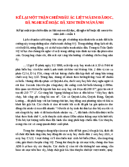 Top 21 bài Kể lại một trận chiến đấu ác liệt mà em đã đọc, đã nghe kể hoặc đã xem trên màn ảnh 2023 hay nhất