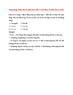 Hãy cho biết trong các vật sau đây, vật nào là vật sống, vật nào là vật không sống