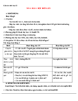 Giáo án Sinh học 12 Bài 4: Đột biến gen mới nhất