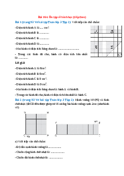 Vở bài tập Toán lớp 3 Tập 2 trang 93, 94 Bài 164: Ôn tập về hình học (tiếp theo)