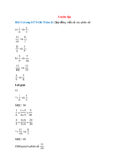 Toán lớp 4 trang 117,118 Luyện tập