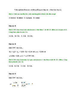 47 câu Trắc nghiệm Hóa học 11 Chương 7 có đáp án 2023: Hiđrocacbon thơm. Nguồn hiđrocacbon thiên nhiên. Hệ thống hóa về hiđrocacbon