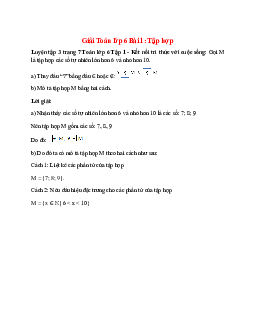 Luyện tập 3 trang 7 Toán 6 Tập 1 | Kết nối tri thức Giải toán lớp 6