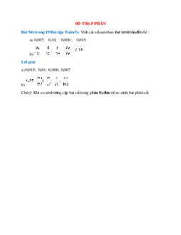 Viết các số sau theo thứ tự từ lớn đến bé : 0,007;    0,01;    0,008 ;    0,015