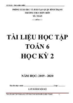 Tài liệu học tập học kỳ 2 toán 6 THCS Điện Biên - TPHCM