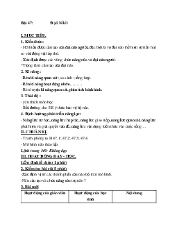 Giáo án Sinh học 8 Bài 47: Đại não mới nhất - CV5512