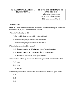 Bộ 10 đề thi học kì 2 Tiếng Anh 10 Global Success 10 (Kết nối tri thức) có đáp án