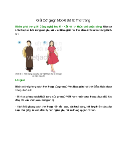 Nêu sự khác biệt về thời trang của phụ nữ Việt Nam giữa hai thời điểm khác nhau