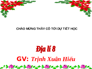 Giáo án Địa lí 8 Bài 14: Đông Nam Á - Đất liền và hải đảo