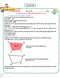 Bài tập cuối tuần Toán lớp 3 Kết nối tri thức Tuần 28