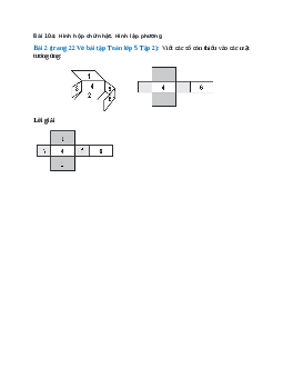 Viết các số còn thiếu vào các mặt tương ứng