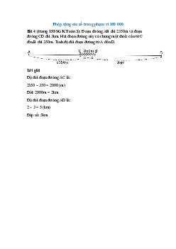 Đoạn đường AB dài 2350m và đoạn đường CD dài 3km
