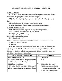 GIÁO ÁN CÔNG NGHỆ 6 BÀI 5: THỰC HÀNH ÔN MỘT SỐ MŨI KHÂU CƠ BẢN (T1) MỚI NHẤT – CV5555