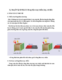 Lý thuyết Dòng điện xoay chiều (mới 2023 + 10 câu trắc nghiệm) hay, chi tiết – Vật Lí 9